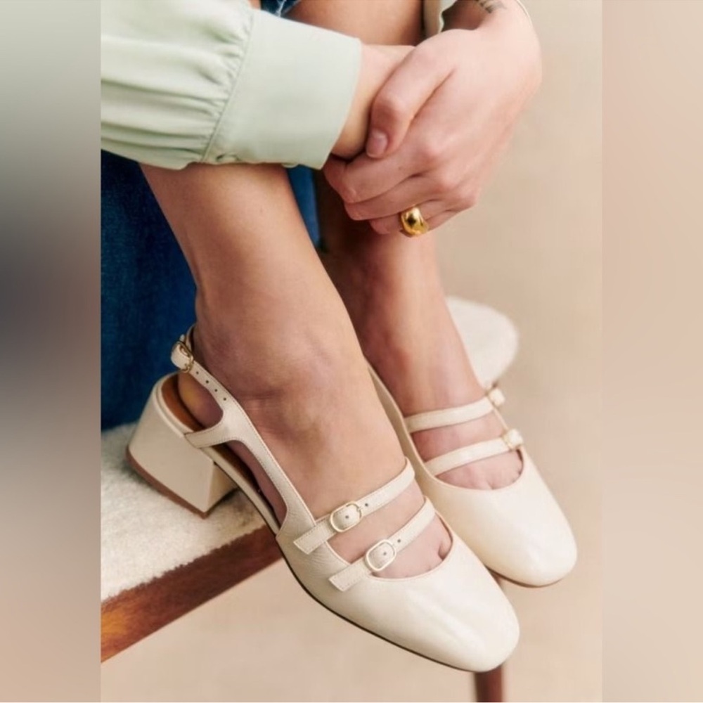 Sézane Paula Babies in White Lacquer FR 38